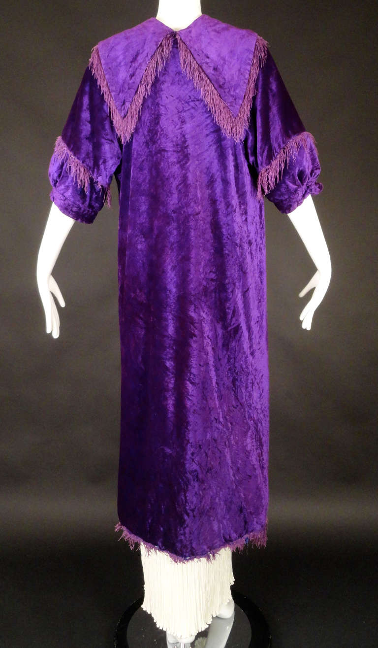 1912 Haute Couture Maison Doucet Velvet Coat For Sale 3