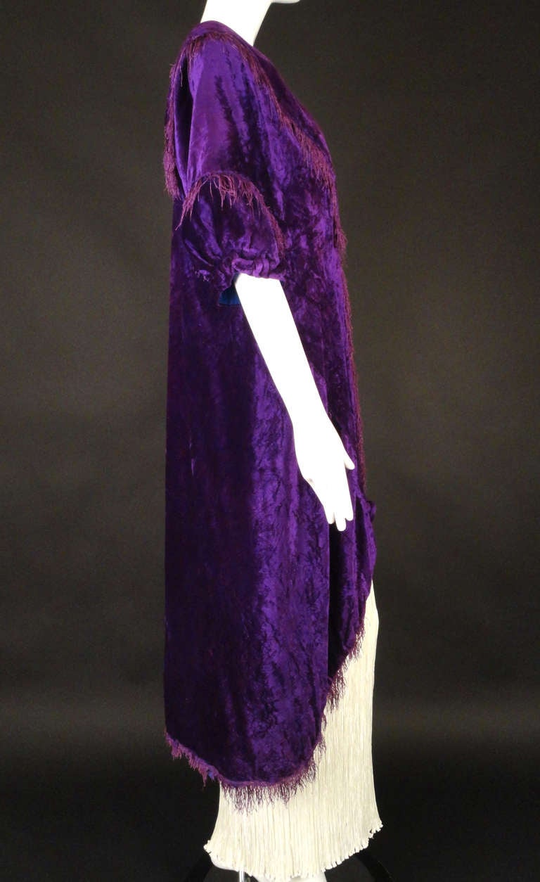 1912 Haute Couture Maison Doucet Velvet Coat For Sale 4