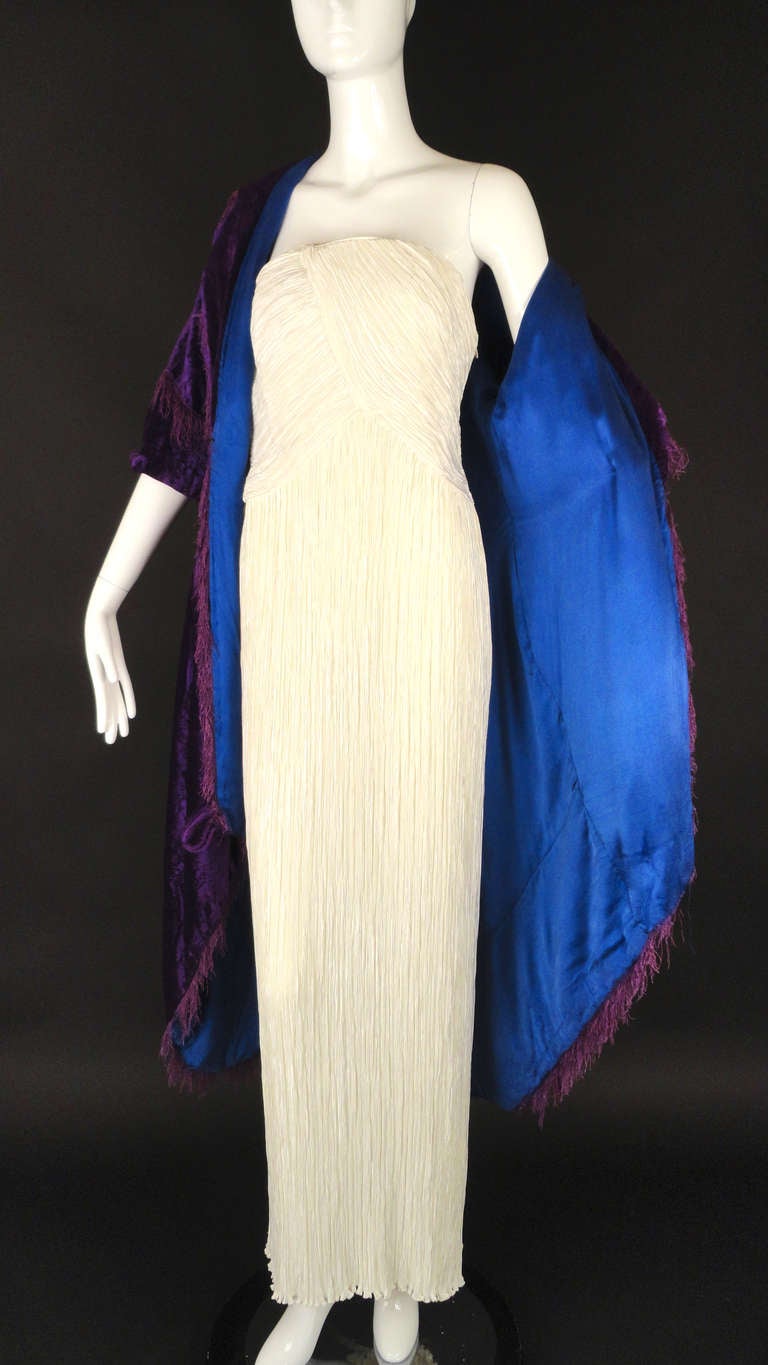 1912 Haute Couture Maison Doucet Velvet Coat For Sale 5