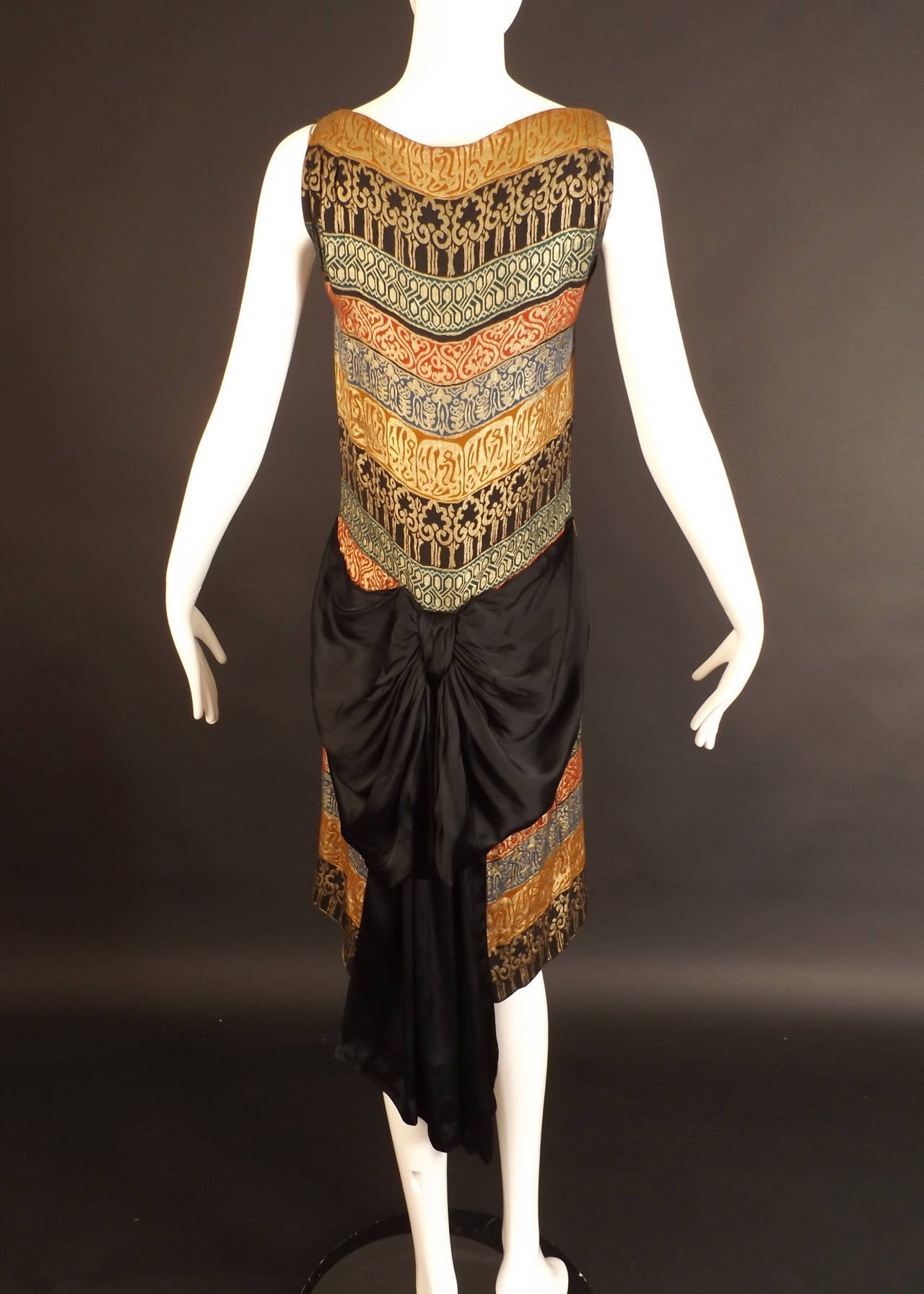 1920s Gold Bullion Flapper Evening Dress 1