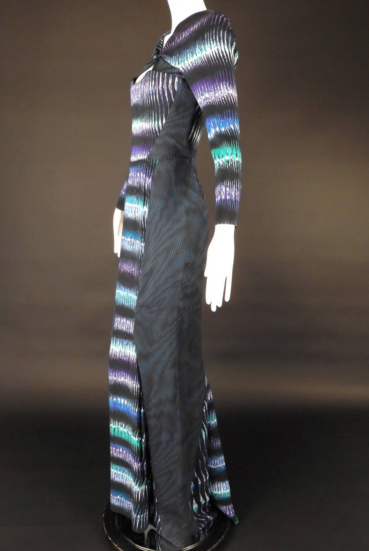 2012 PETER PILOTTO Knit Runway Gown, Size-4 In New Condition In Dallas, TX