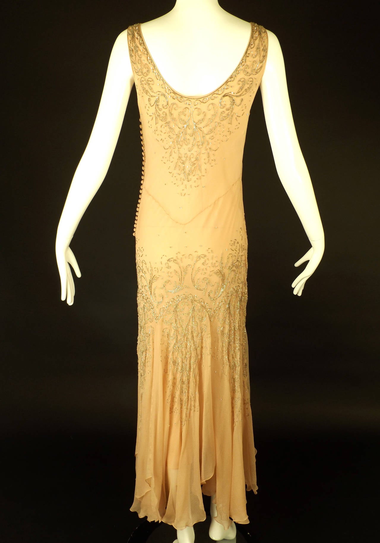2002 Beaded Chiffon Christian Dior Gown 2