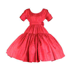 1950s Traina-Norell Silk Taffeta Party Dress