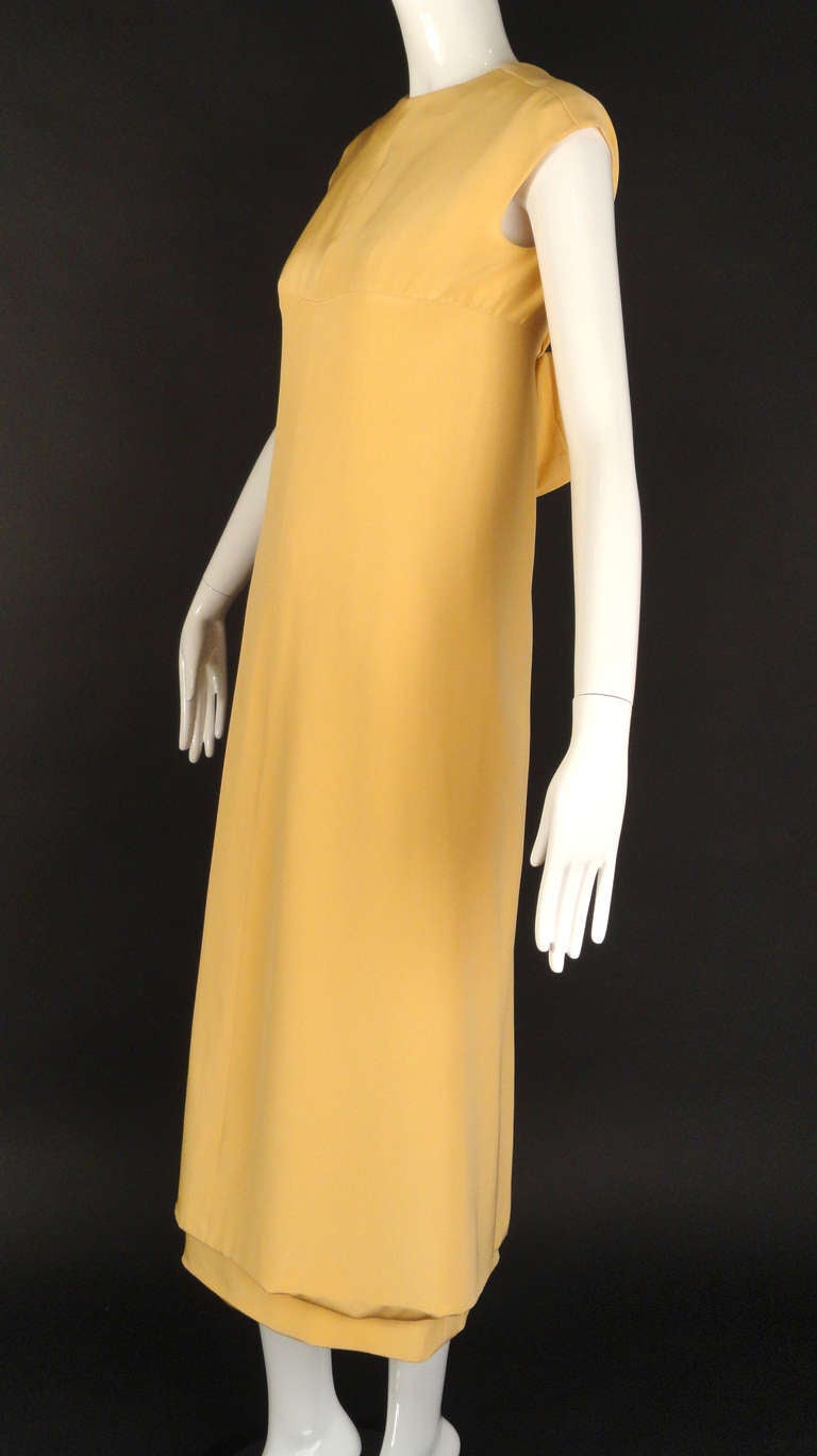 Fall, 1965 Dior Haute Couture Apricot Gown In Good Condition In Dallas, TX