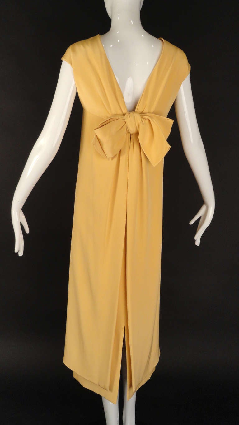 Fall, 1965 Dior Haute Couture Apricot Gown 1