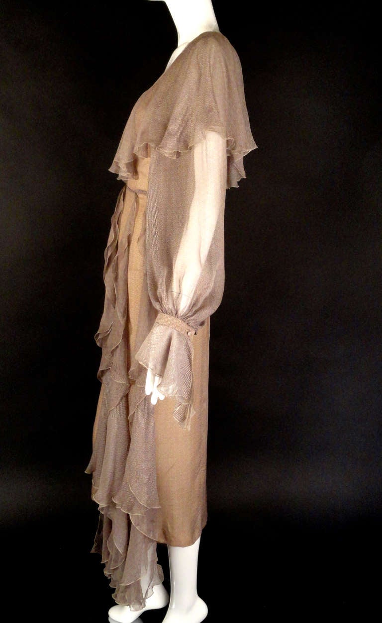 Women's 1990s Christian Dior Silk Chiffon Evening Dress