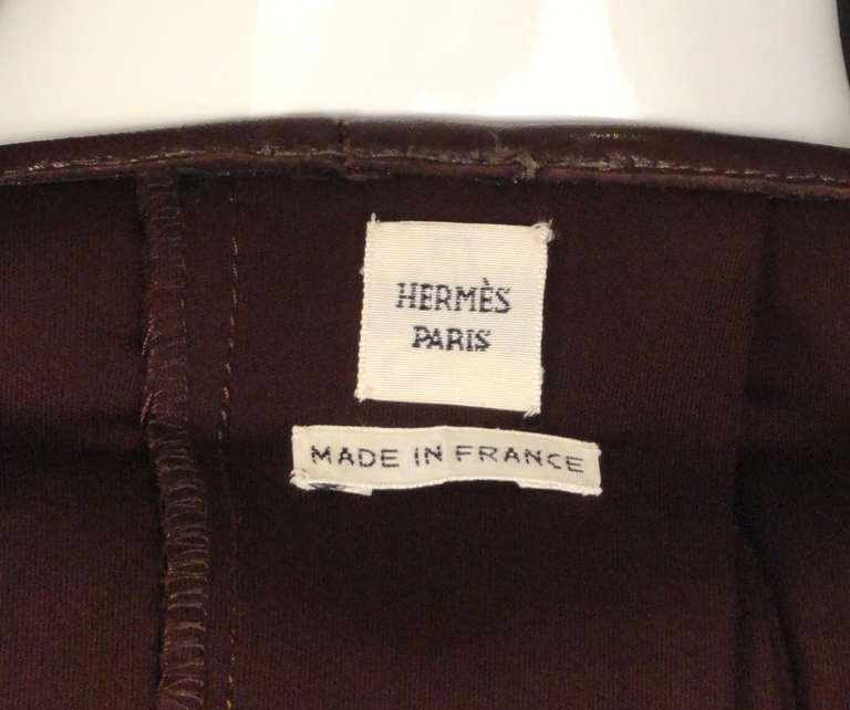 Women's Fall, 2004 Hermes Leather & Jersey Kilt