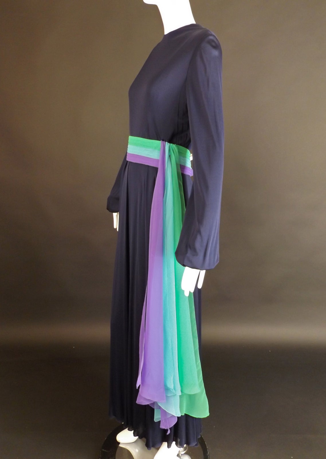 1960s Silk Jersey Helen Rose Evening Jumpsuit