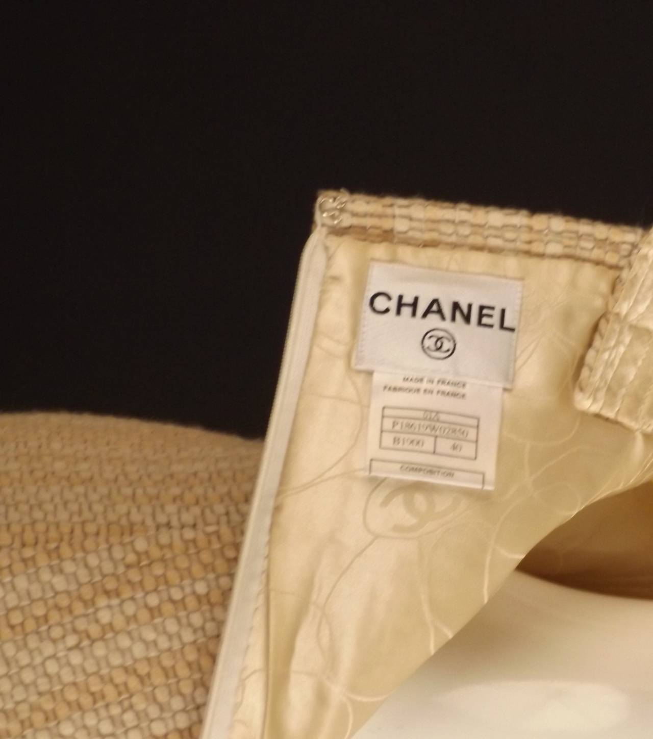 CHANEL-Fall 2001 Wool & Sequin Runway Evening Gown For Sale 3