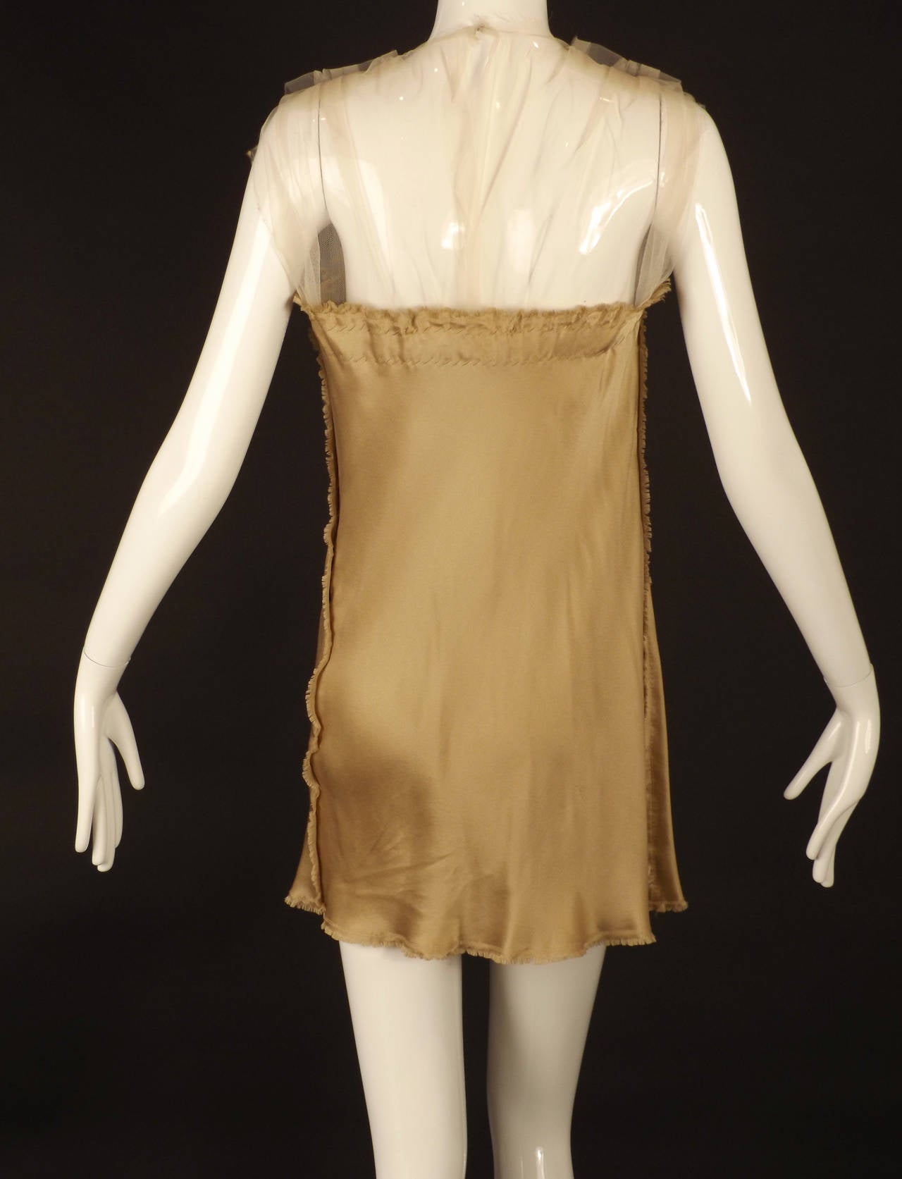 Summer, 2003 Lanvin Gold Silk & Rhinestone Necklace Dress 1