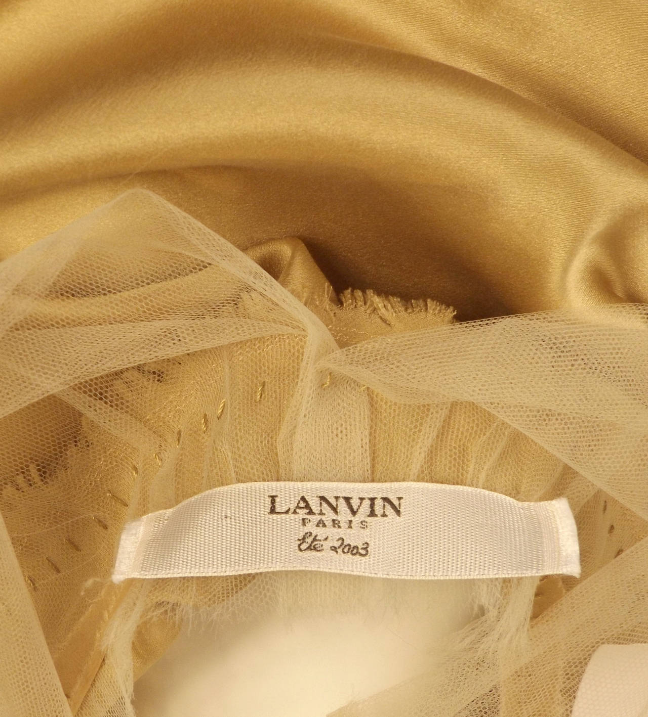 Summer, 2003 Lanvin Gold Silk & Rhinestone Necklace Dress 2