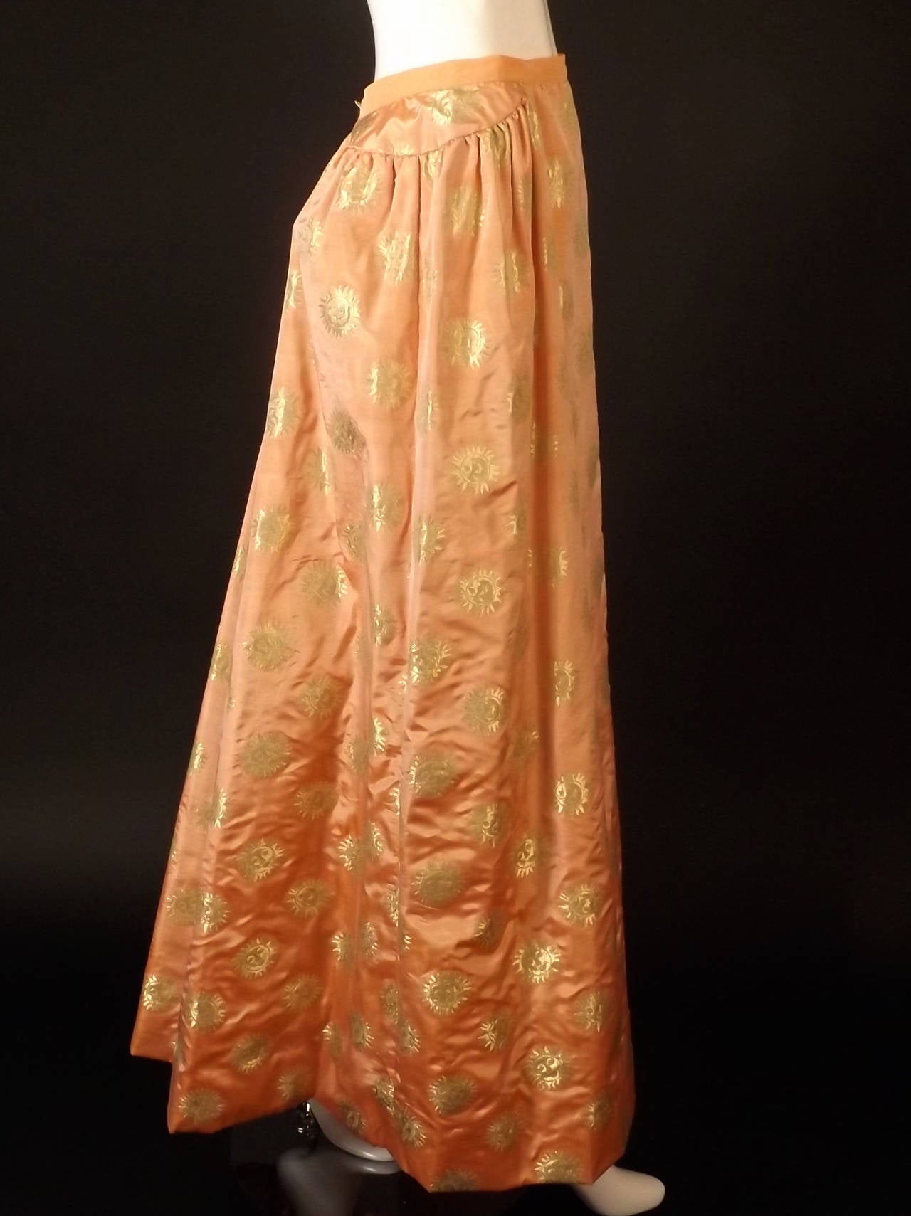 Women's 1980s Bob Mackie Beaded Sun Silk Brocade 2pc Evening Dress