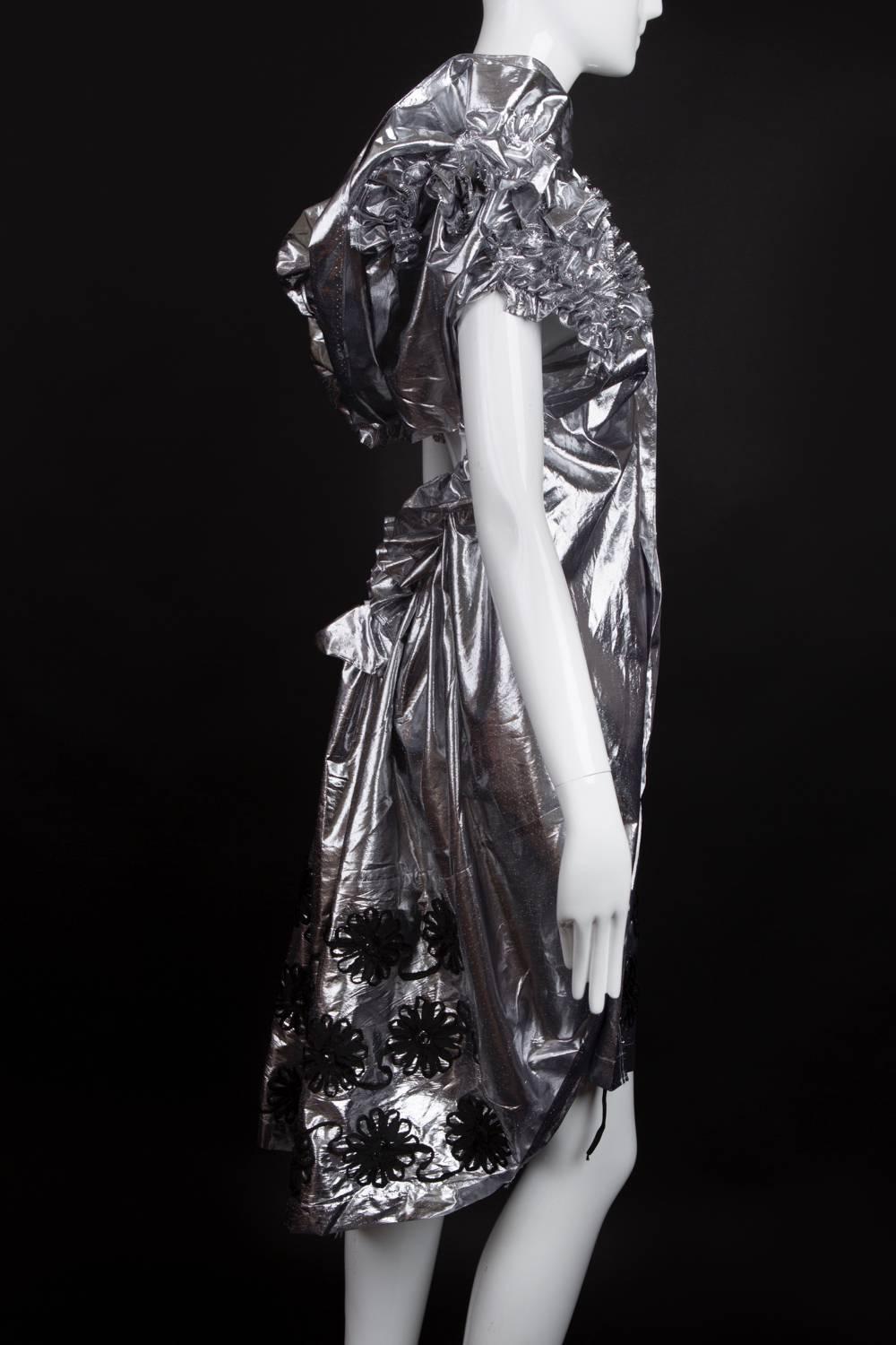 2008 Silver Lame Tao for Commes des Garcons Dress For Sale 1