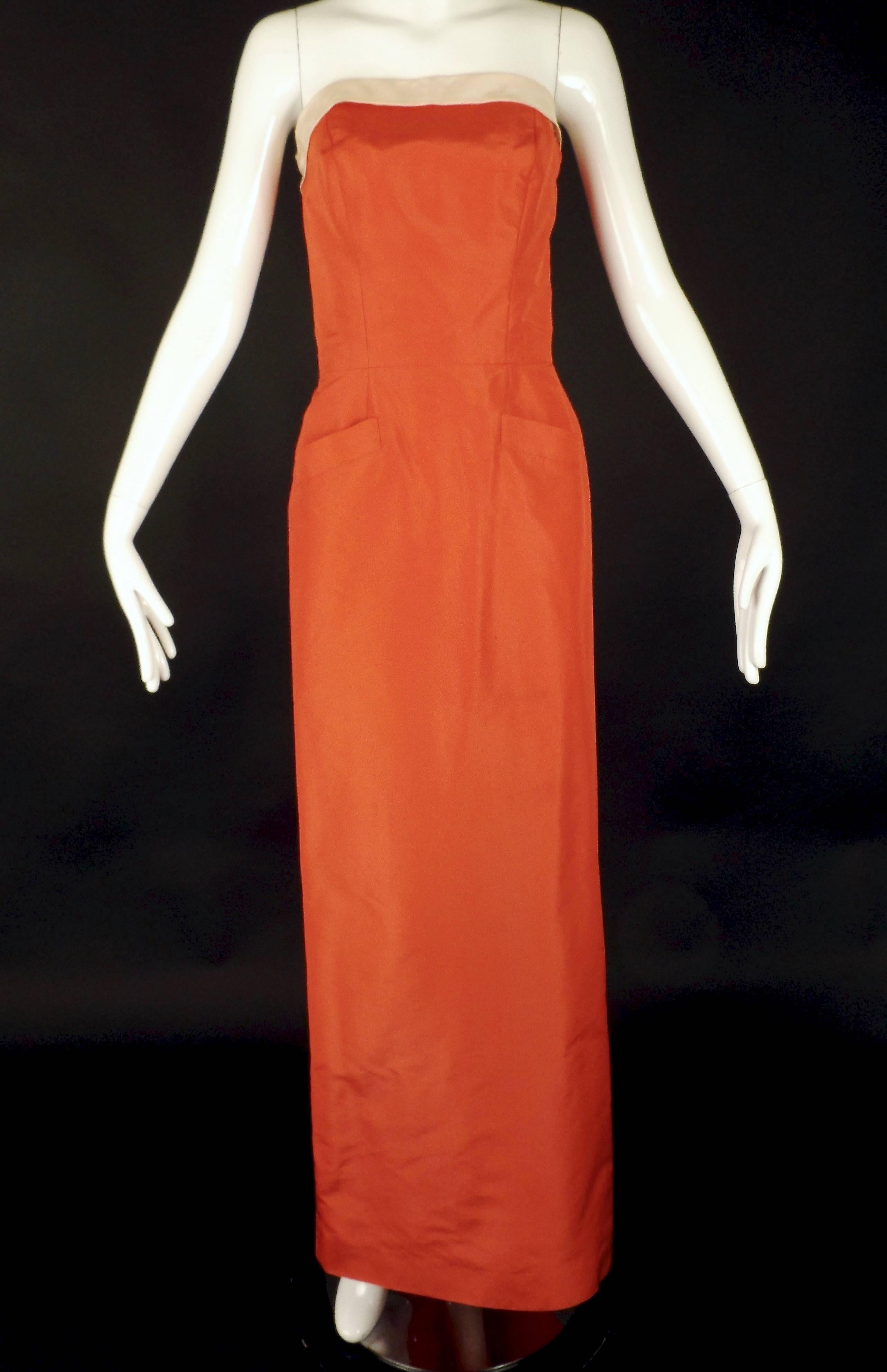 1950s Rare Silk Twill 2pc Fontana Evening Gown For Sale 3