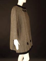 1960s Wool Herringbone Jacques Heim Coat