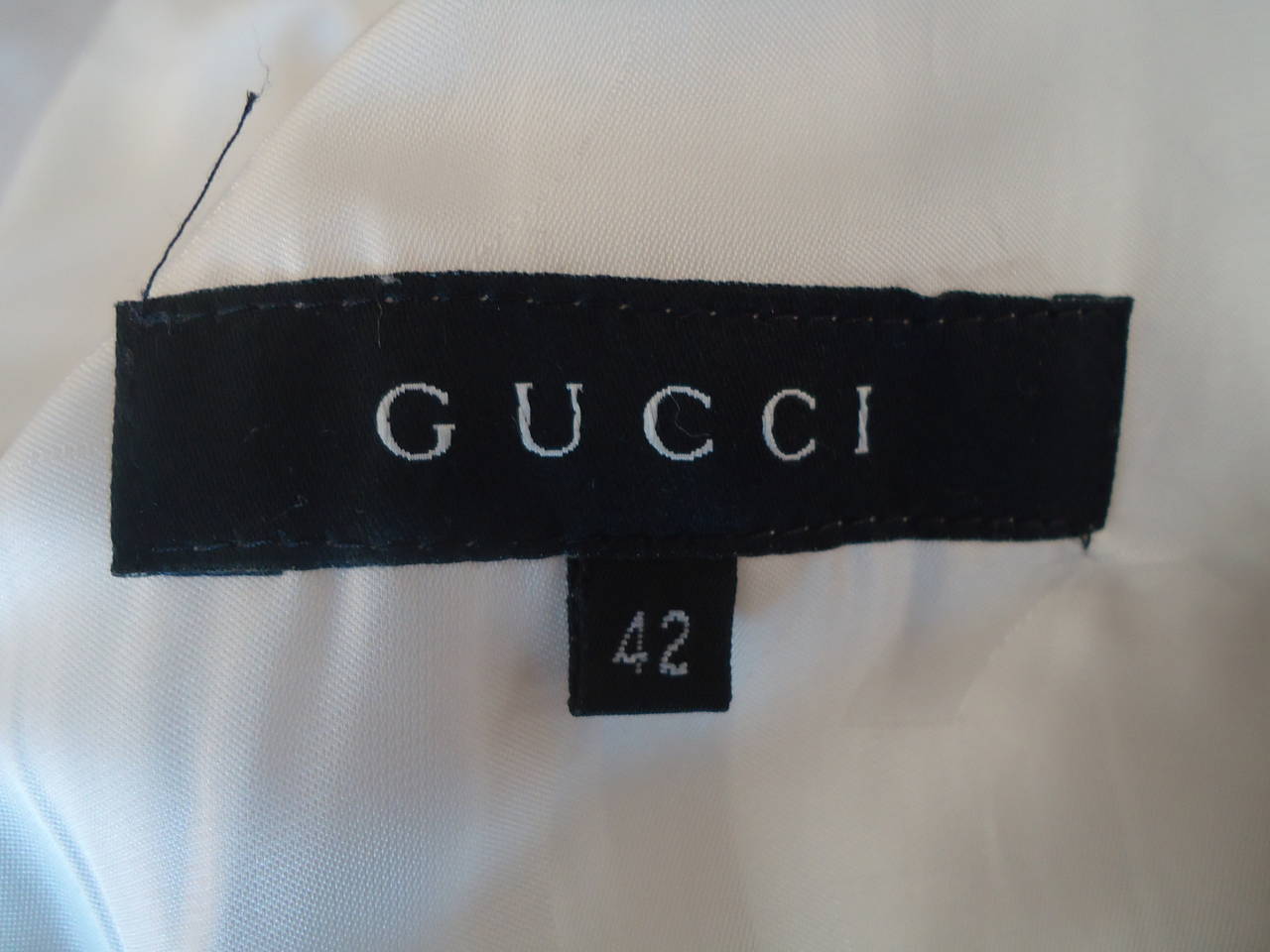 Women's 2004 Gucci White Wool and Fox Fur Coat