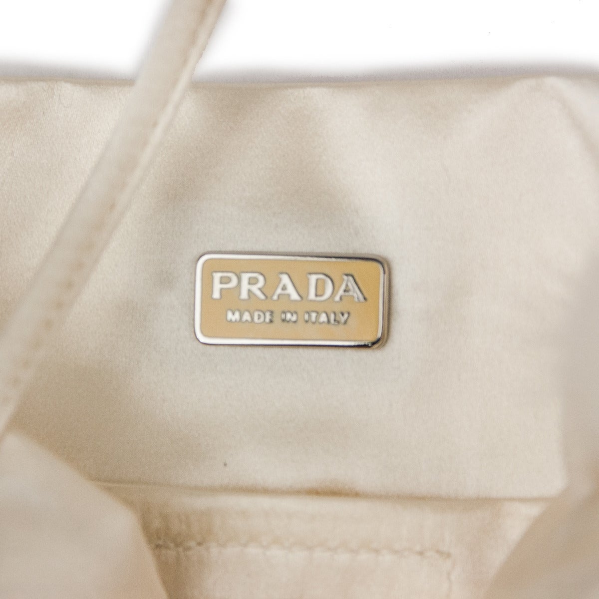 Prada Ecrù Satin and Mink Evening Bag, 1998  In Excellent Condition In Gazzaniga (BG), IT