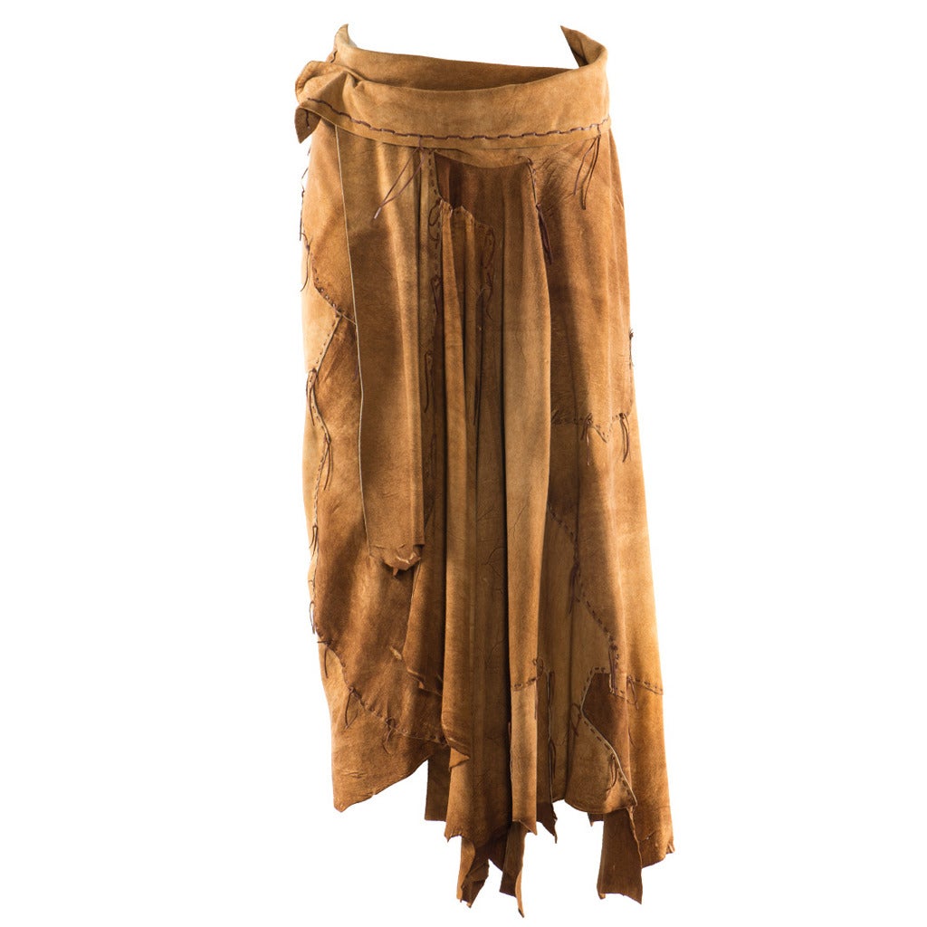 Yves Saint Laurent Rive Gauche Buckskin Skirt