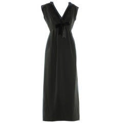 1960s Alma Vintage Black Long Dress