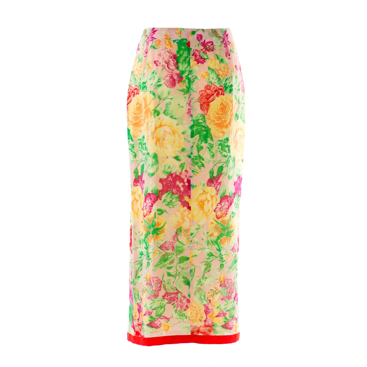 Fantastic skirt by Kenzo Paris
Vintage from the 90's
Amazing mix of colors like pale rose, yellow, red, green, fuchsia
Material : Viscose and silk (lining)
Made in France
Size 38 french (42 italian - 6/8 US)
Worldwide express shipping included