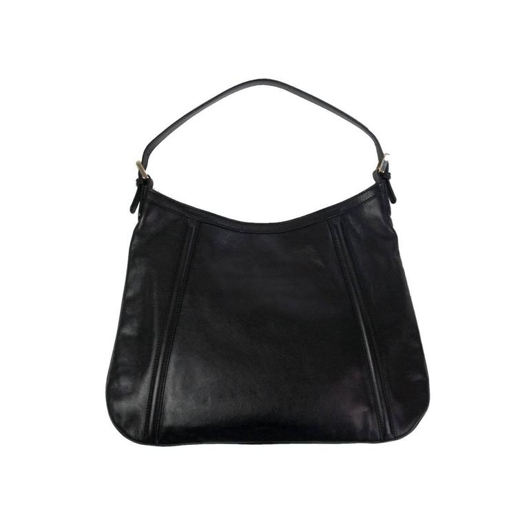 Gucci Black Leather Shoulder Bag at 1stDibs