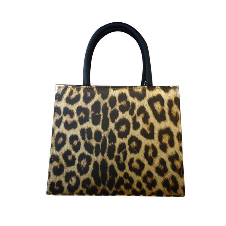 Carlo Zini Milano Printed Cheetah bag For Sale at 1stDibs