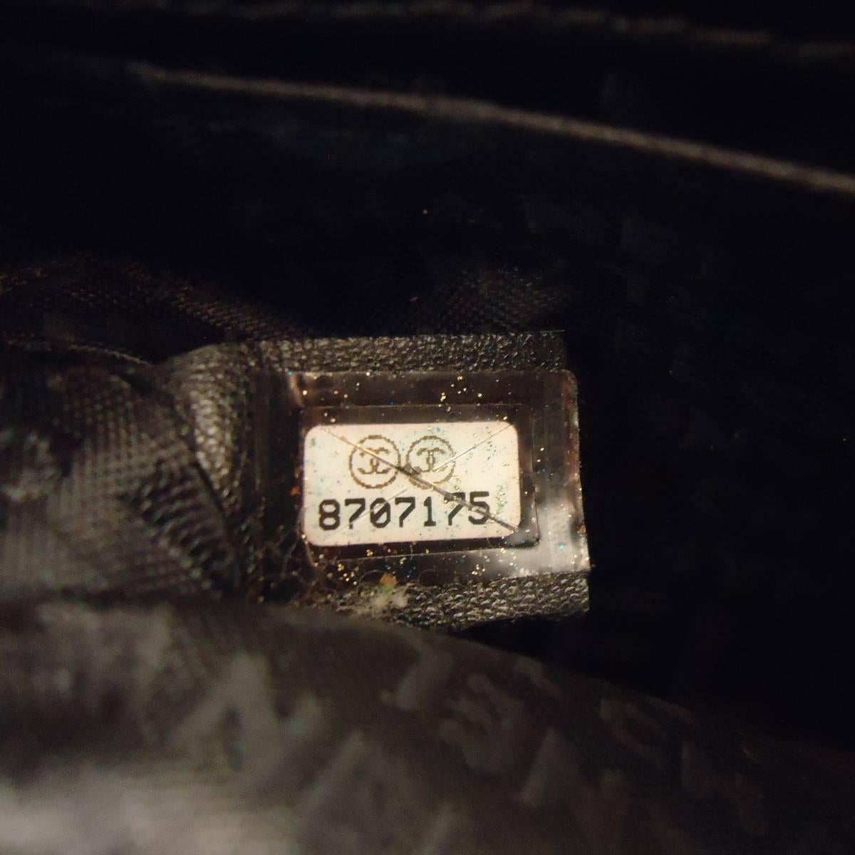 Chanel Black Patent Leather Camellia Pochette 1