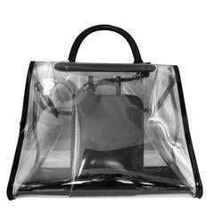 Delvaux Brillant GM Transparent PVC Tote Bag