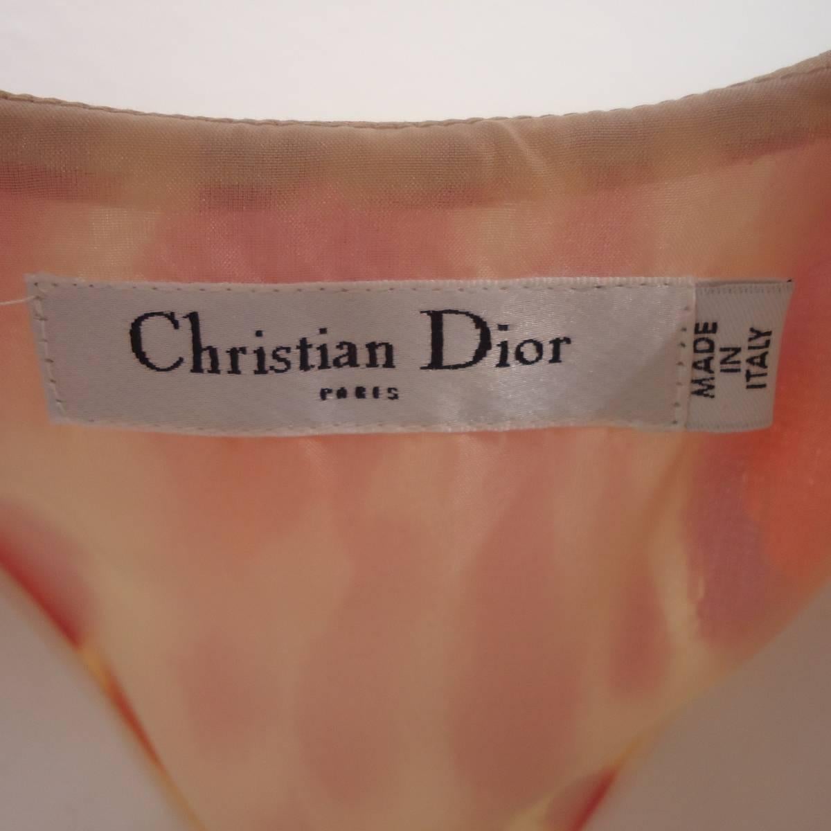 White Christian Dior Silk Cocktail Dress