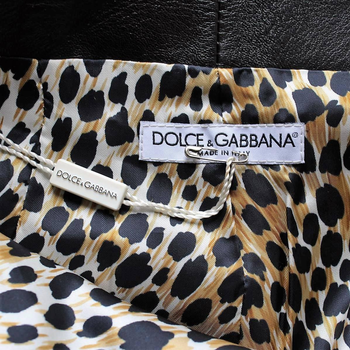 Black Dolce & Gabbana Blacl Leather Pants