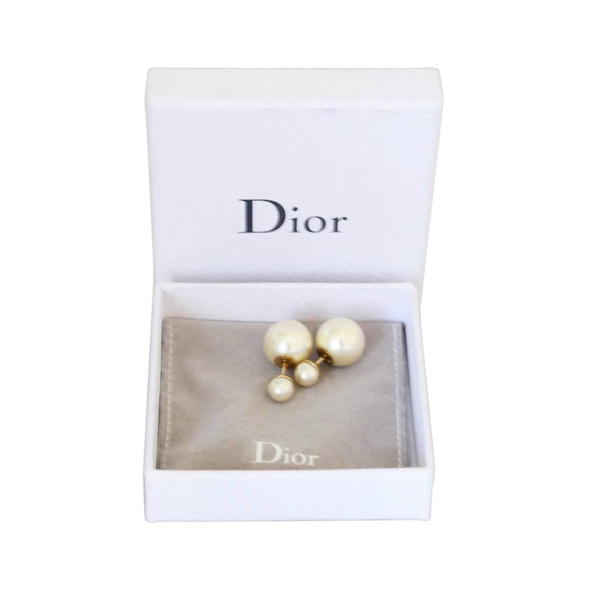 Women's Dior Faux Pearls Tribal Earrings
