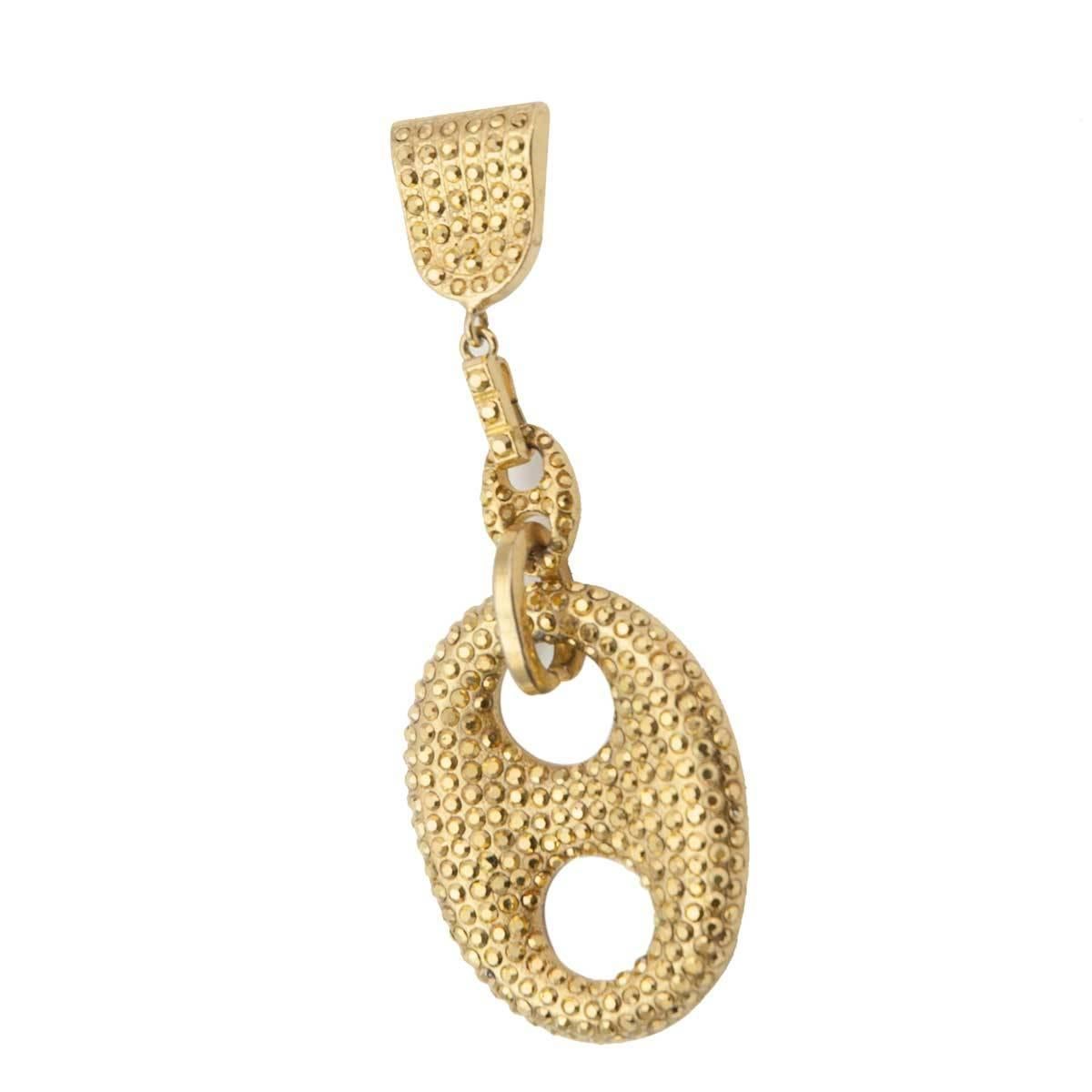 Beautiful Carlo Zini Milano earrings
Carlo Zini, one of the world's best bijoux designers
Clip pendants
Golden brass
Small golden swarovsky crystals
Total lenght 9 cm (3.54 inches)
Made in Italy
Brand new with dustbag
Worldwide express