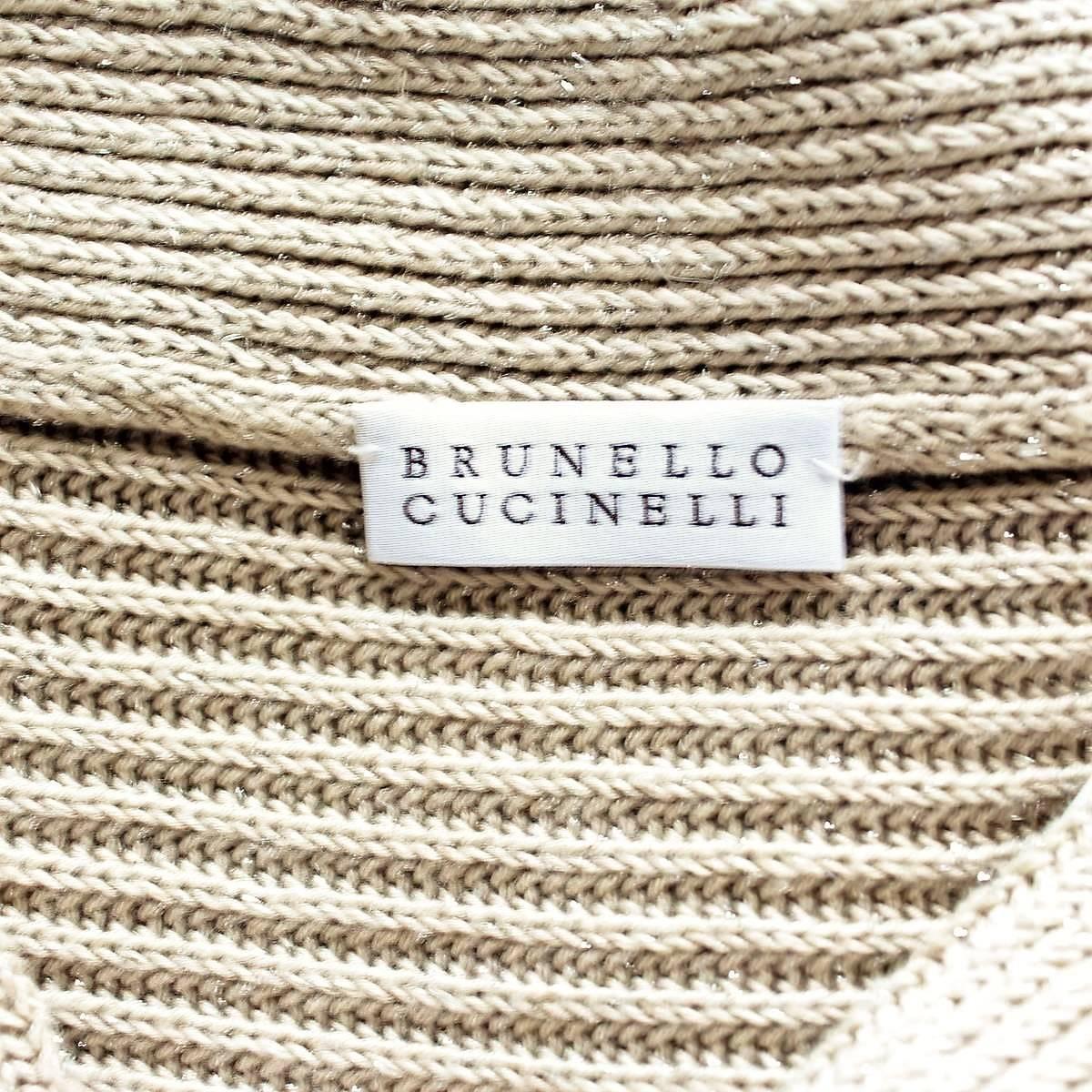 Brunello Cucinelli Lamé Sweater In Excellent Condition In Gazzaniga (BG), IT