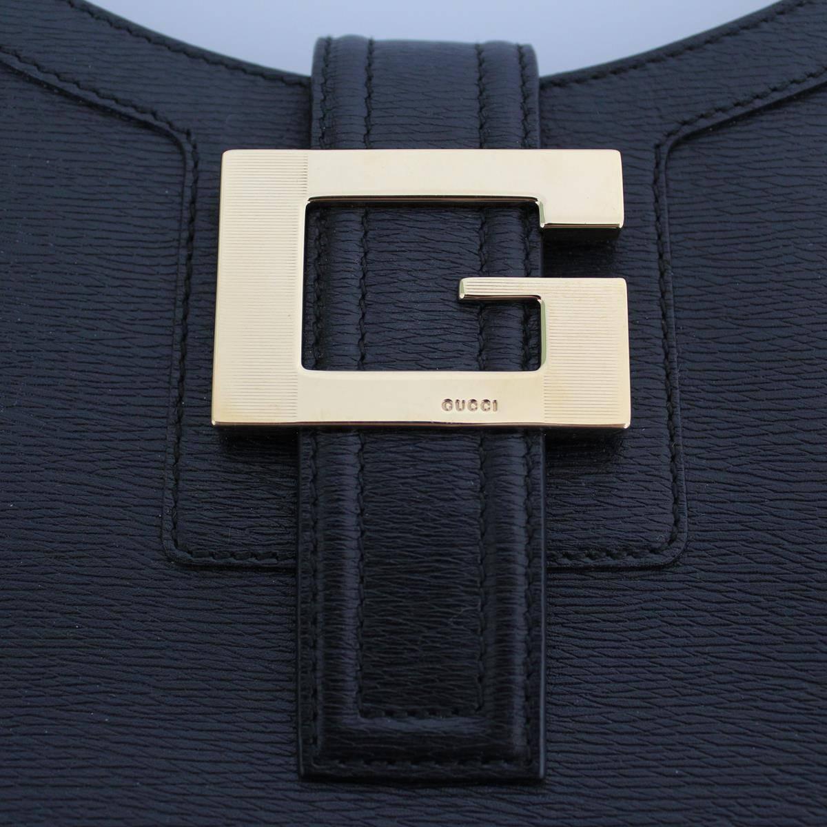 Gucci Black Leather Shoulder Bag In Excellent Condition In Gazzaniga (BG), IT