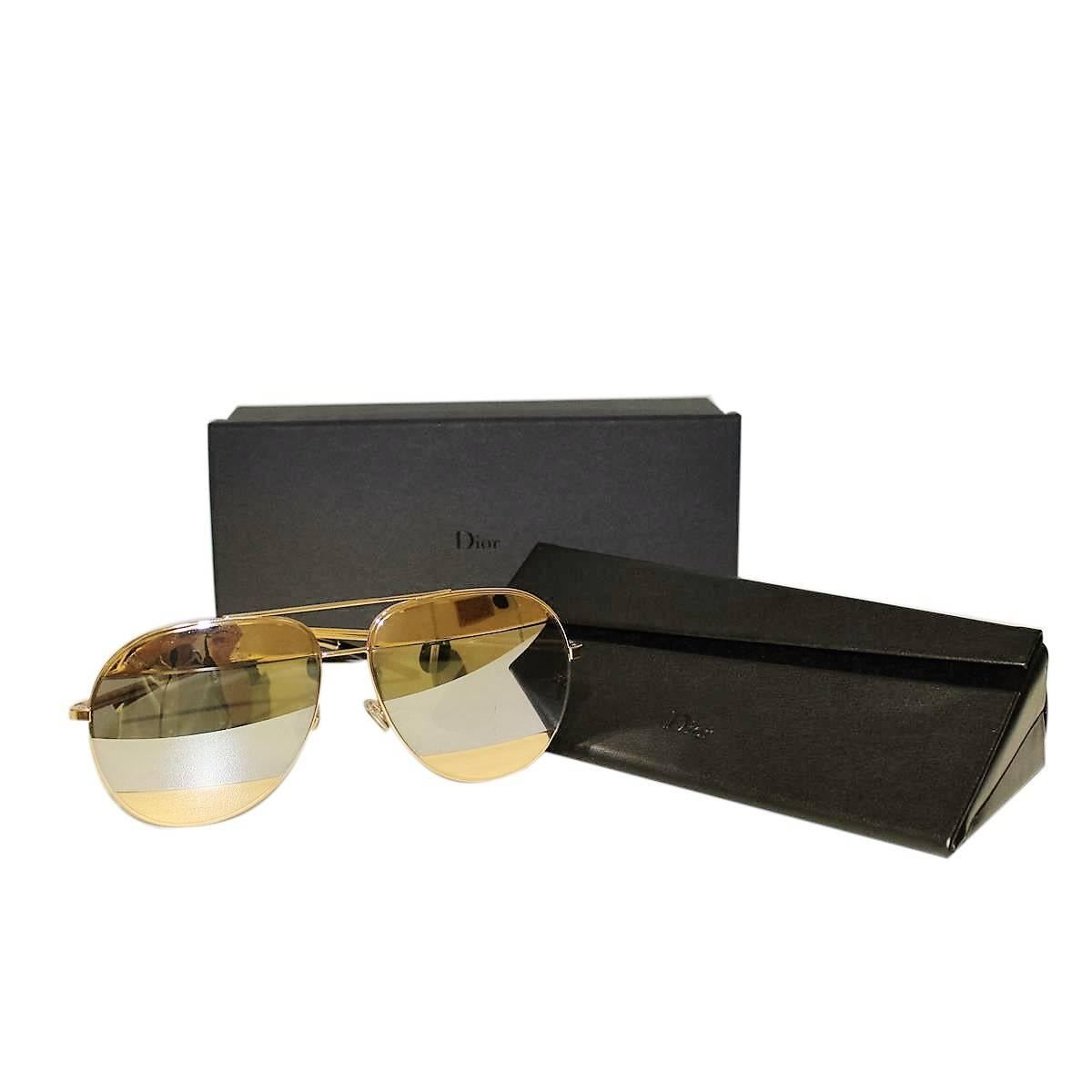 New Dior Split1 Blue and Gold sunglasses In New Condition In Gazzaniga (BG), IT