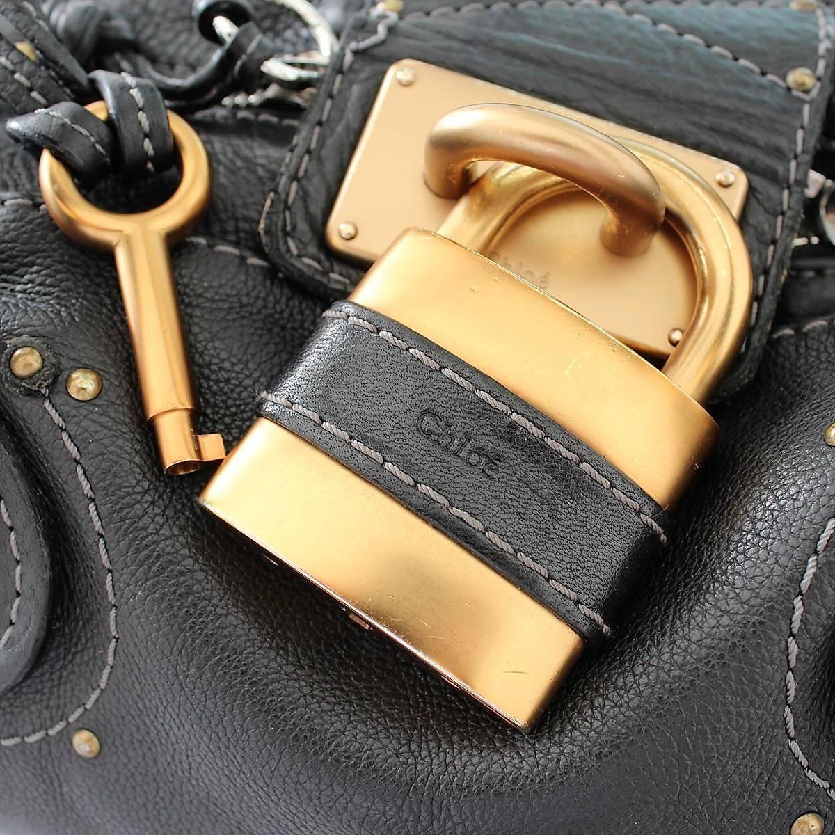 Chloé Paddington Black Leather Bag In Excellent Condition In Gazzaniga (BG), IT