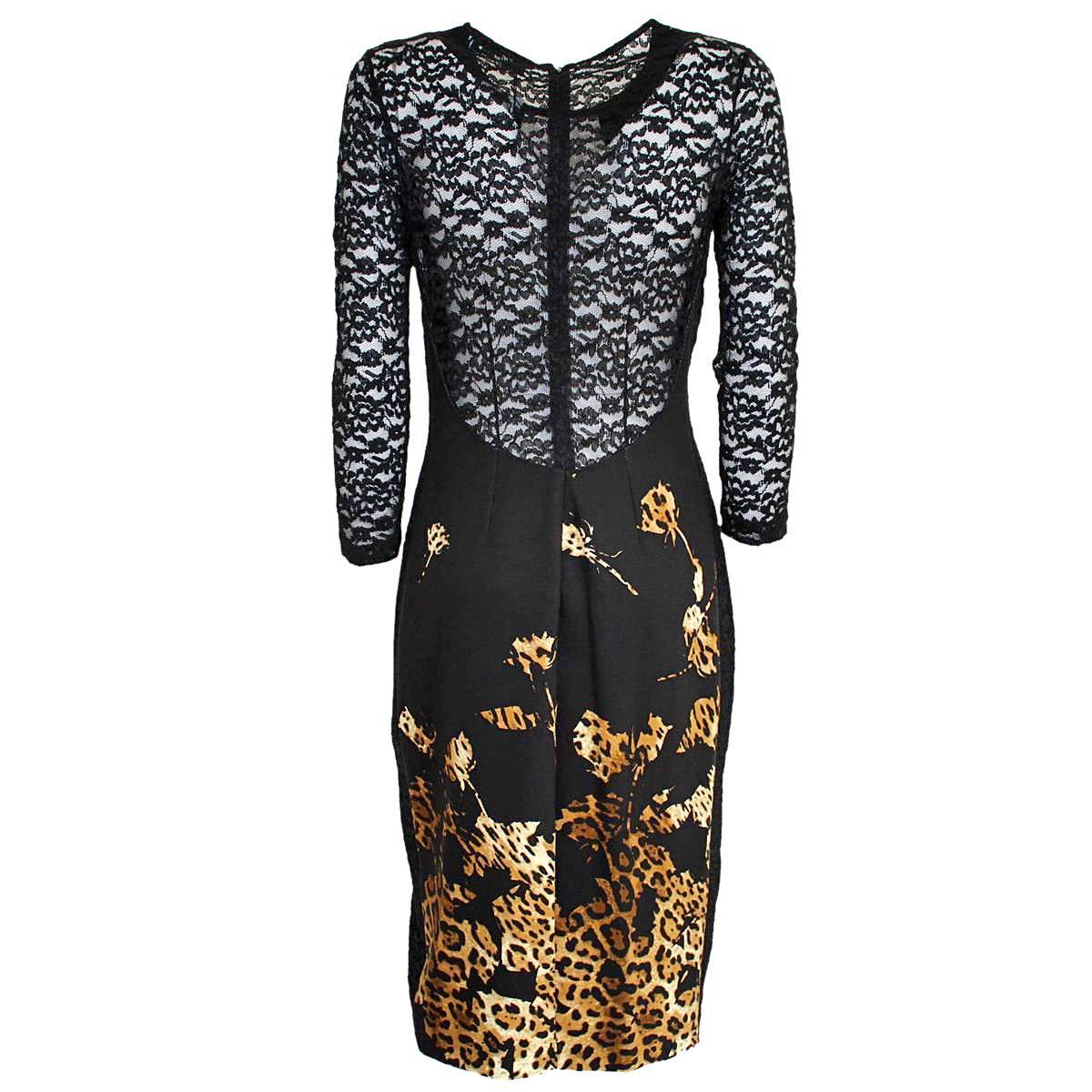 Beautiful brand new dress
Viscose (75%) and nylon
Amazing lace work on sleeves, back and hips
Black color
Animalier pattern on front
Long sleeve
Total lenght (shoulder/hem) cm 105 (41.3 inches)
Original price € 830
Made in Italy
Worldwide