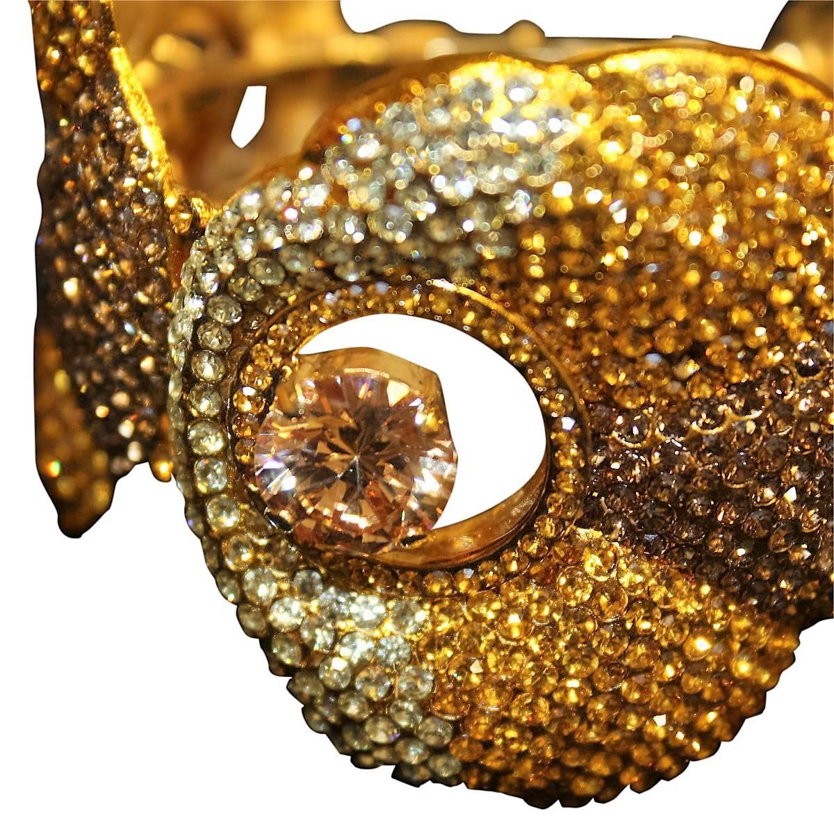 Carlo Zini Unique Golden Bracelet In New Condition For Sale In Gazzaniga (BG), IT