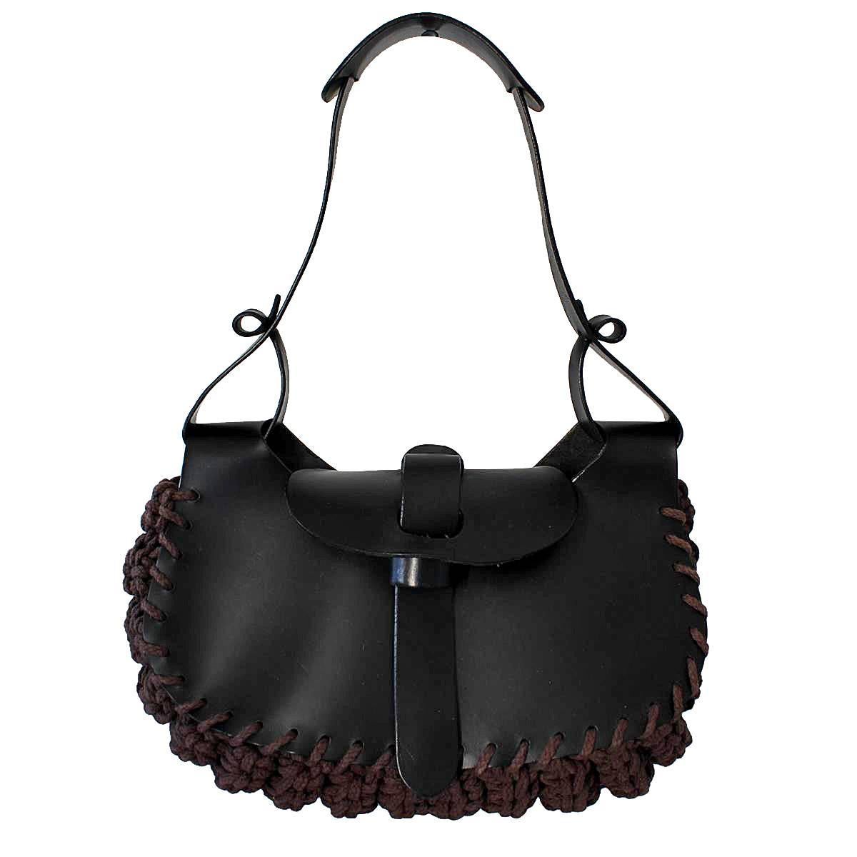 Fendi Black Leather Shoulder Bag at 1stDibs