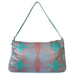 Fendi Striped Leather Shoulder Bag