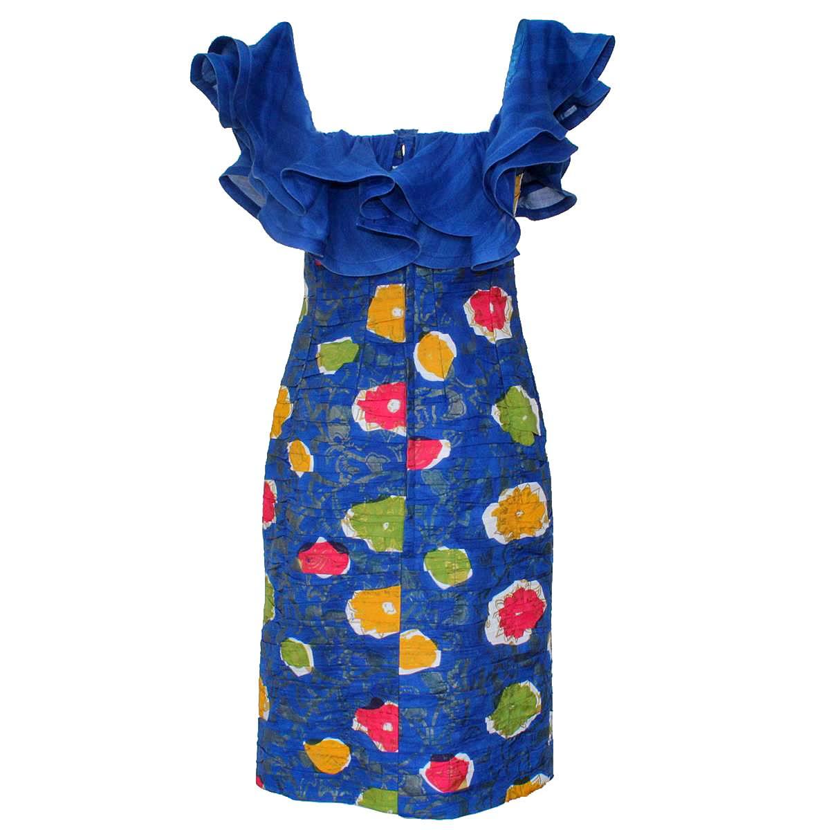 Beautiful colors for this vintage dress
Livio de Simone Capri, Italy
Cotton
Multicolored pattern on blue base
Total lenght from shoulder cm 90 (35.4 inches)
Size italian 42 (US 8)
Made in Italy
Worldwide express shipping included in the price