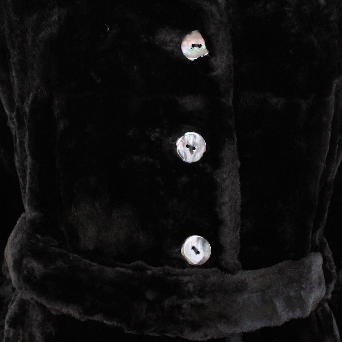 Marni Black Fur Coat 44 In Excellent Condition In Gazzaniga (BG), IT