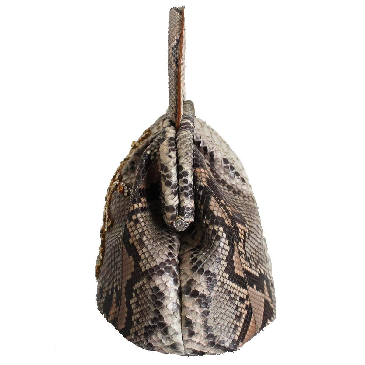 Ghiblie, Firenze Jewel python bag In New Condition In Gazzaniga (BG), IT