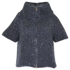 Herno Wool and Rhinestones Cape IT44