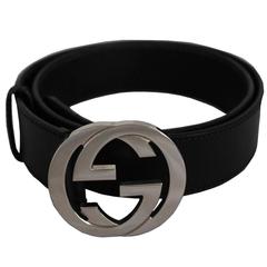 Gucci Black Leather Belt