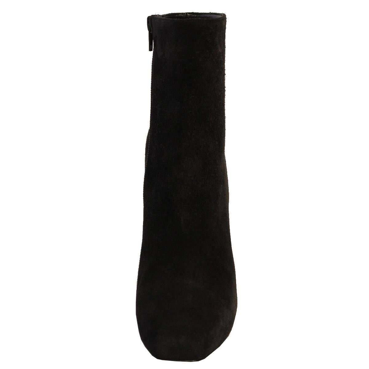 Christian Louboutin Black Buckskin Ankle Boots 39, 5 In Excellent Condition In Gazzaniga (BG), IT