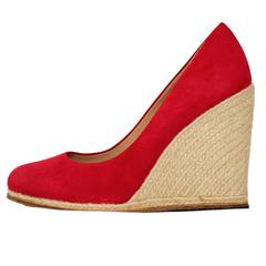 Salvatore Ferragamo Suede Wedge Shoe 38, 5