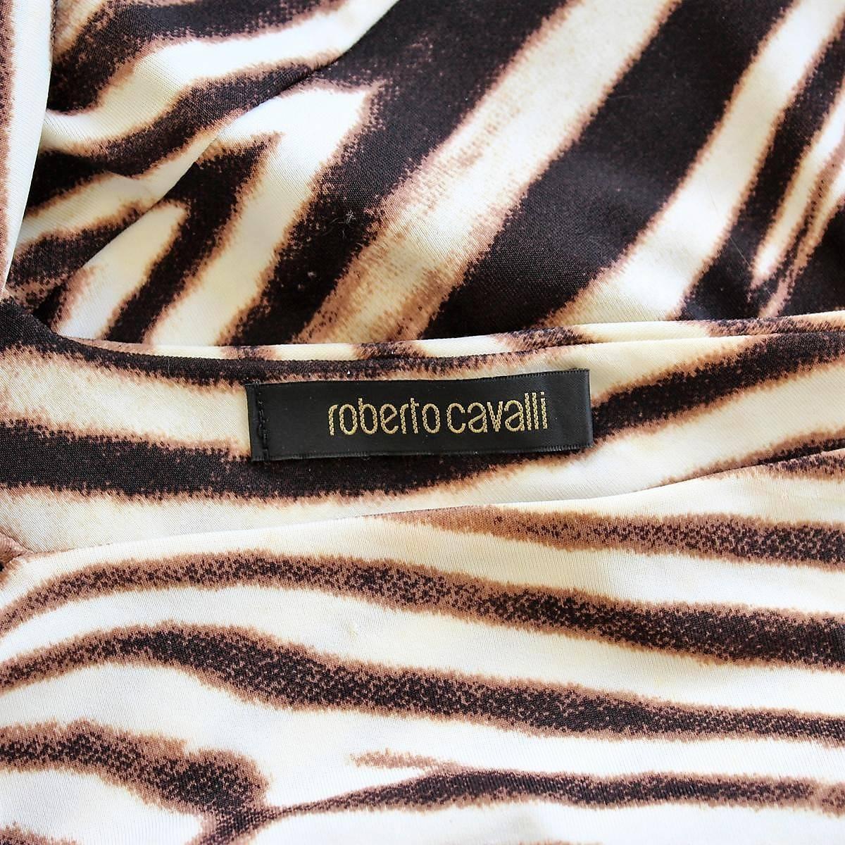 Roberto Cavalli Zebra Striped Dress 40 In Excellent Condition In Gazzaniga (BG), IT
