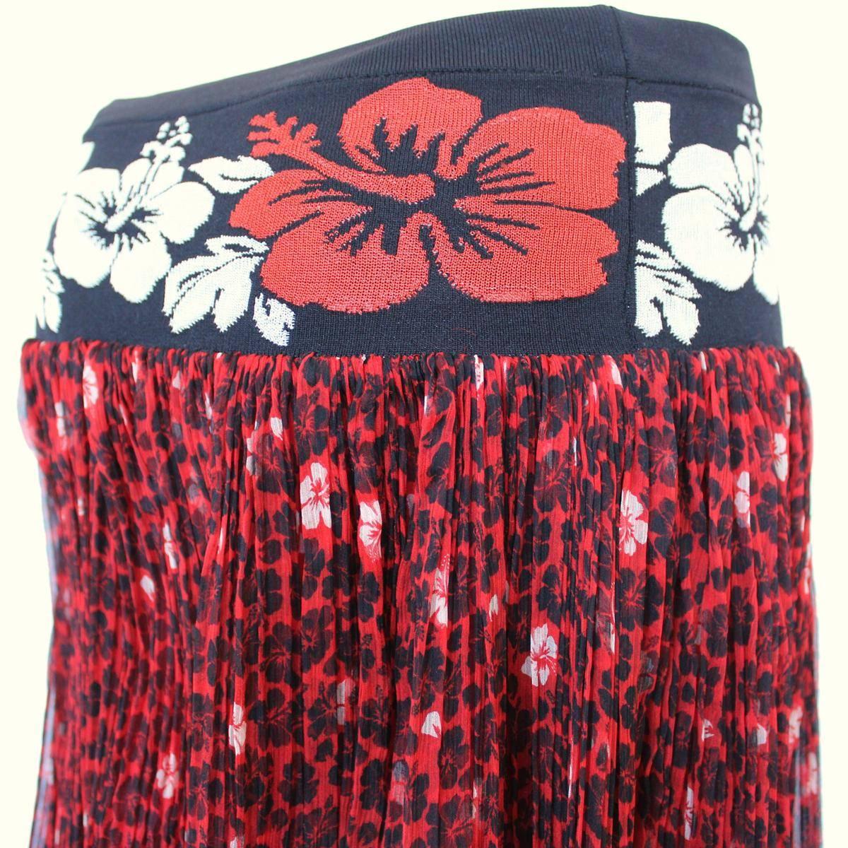 Brown Jean Paul Gaultier Floral Skirt XS