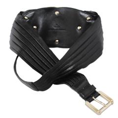 Gucci  Black Leather GG Belt
